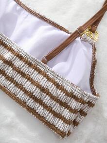 Cute Striped Sexy Bikini Swimwear, Necessary For Summer Beach Vacation - Multicolor - View 8