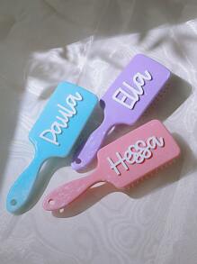 1pc Personalized Macaron Color Name Customized Massaging Comb, Gift For Her, Holiday Gift, Small Gift