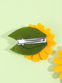 2pcs Sunflower Girls Hair Bows Daily Wear Sunflower Hair Accessories For Girls