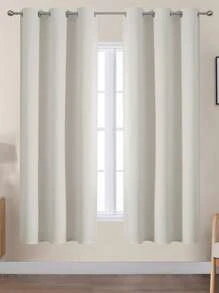 VEHEDE 2 件装窗帘 隔热客厅窗帘 带孔眼 隔热窗帘 遮光孔眼窗帘 2 件套 遮光窗帘 米色，浅米色 - Hellbeige - 查看 27