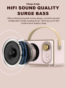 Retro Bluetooth Speaker, Wireless Mini Speaker, Clear Stereo Sound, Deep Bass, Retro Portable Speaker, Compatible With IPhone, Android Devices And Tablets