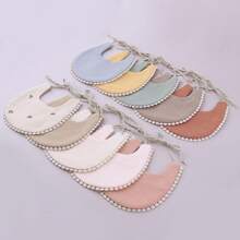 1pc Personalized Embroidery Name Baby Bib, Decorate & Gift For Baby Boy/Girl - Multicolor - View 9