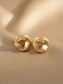 مجموعة 5 أزواج أقراط مكونة من لؤلؤ مزيف، أشكال هندسية وأزهار في طراز عتيق بسيط، أنيقة وحصرية مناسبة للنساء لارتدائها يوميًا وفي المناسبات - البدلة د - مشاهدة 5