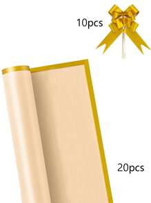 30pcs/Set Flower Wrapping Paper With Ribbon, Waterproof Flower Bouquet Packaging Paper, Suitable For Wedding, Birthday, Flower Shop, DIY Crafts