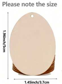 10 pièces Œufs de Pâques en bois, décoration de fête de vacances, tranches de bois en forme de lapin pour DIY