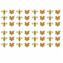 Honeycomb Bee Charm Metal Enamel Insect Pendants For DIY Earrings Bracelet Necklace Keychain Jewelry Making Supplies
