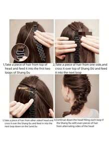 1pc Herringbone Braiding Hair Styling Tool, Hair Bun Maker, Daily Hair Accessory, French Braiding Magic Twist Holder For Beginners, Girls, Women