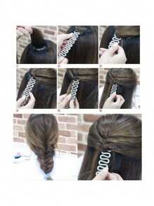 1pc Herringbone Braiding Hair Styling Tool, Hair Bun Maker, Daily Hair Accessory, French Braiding Magic Twist Holder For Beginners, Girls, Women