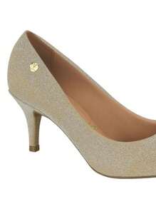 Vizzano Pumps Low Heel Metallic Glitter Shine Comfortable - 金色 - 查看 2