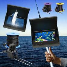 Underwater Fishing Camera, 4.3 Inch HD Waterproof Ice Fishing Camera Professional Fish Finder With Monitor Holder For Ice Lake Sea Boat Fishing