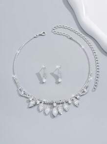1 Set Sparkling Rhinestone Jewelry For Wedding Or Evening Party - Multicolor - View 5