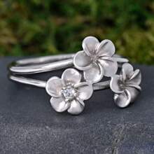 1pc Elegant Floral & Botanical Design Ring, Suitable For Everyday, Party, Wedding, Engagement, Jewelry Gift