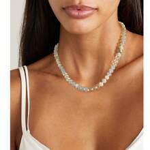 A Golden Cloud Bohemia Style Rainbow Gemstone Beaded Necklaces For Women Colorful Natural Stone Necklaces Surfer Beach Jewelry Gifts Daily Wear - Clear - View 1