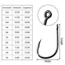 100Pcs Fishing Hooks Set Carbon Steel Single Circle Fishing Hook Fly Fishing Barbed Carp Hooks Sea Tackle Accessories - Gold - View 5