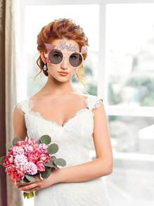 Bridal Shower Fashion Glasses 2 Packs Plastic Groom Glasses Bride Glasses Bachelorette Party Glasses Photo Props Night Bride Glasses Wedding Hen Party Favors Hen Party