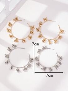 时尚吊灯波西米亚风吊珠夸张大号轻质圆形耳环，适合女士和女孩聚会、日常度假和办公室穿着