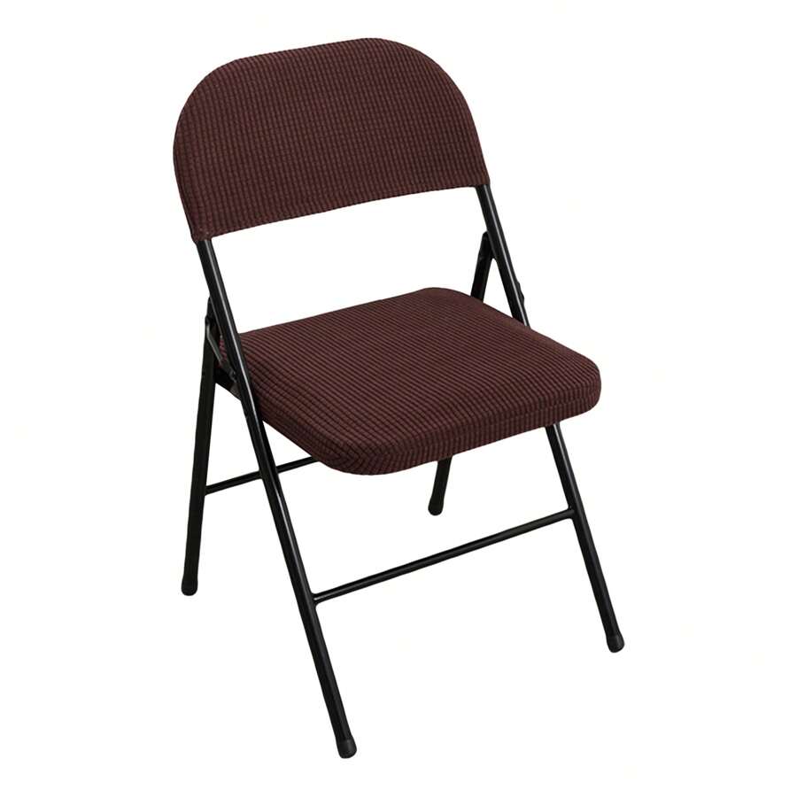 Solid Color Household Folding Chair Cover Suitable For Home Decoration Polyester Cover For Covers Wedding Party Dining Elastic Chair Covers - 淺棕 - 查看 1