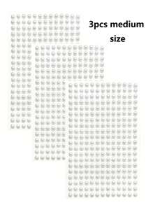 4pcs/ Set Of Large And Small Self-Adhesive Pearl Rhinestone Stickers Self-Adhesive Acrylic Crystal Gem Stickers For DIY Hair, Eyes, Hair Accessories - Multicolor - View 10