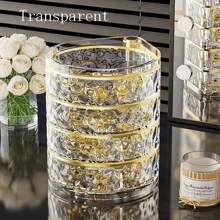 2025 New Arrival Luxury Jewelry Box, Multi-Layer Rotating Jewelry Storage Organizer Case For Earrings, Necklaces, Rings - Multicolor - View 5