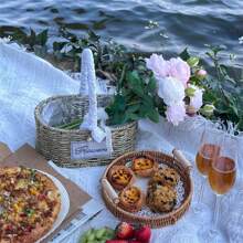 Chăn dã ngoại dày, di động, thảm cắm trại màu trắng, khăn tắm biển, khăn trải ghế dài, không thấm nước, có thể giặt được, ấm áp, thích hợp cho hoạt động ngoài trời, cắm trại, làm vườn, chụp ảnh, trang trí nhà cửa, khăn trải bàn, treo tường - trắng - Xem 9