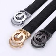 Men's Fashion Belt Famous Brand Men Genuine Leather Belts Designers High Quality Belts For Men Luxury Business Fashion Work Jeans Dress Belt - 銀色 - 查看 4