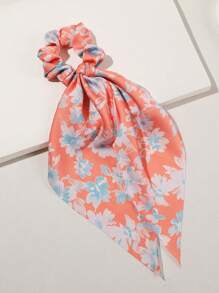 1PC/2PCS Damskie miękkie satynowe gumki do włosów z drobnymi kwiatowymi wzorami, akcesoria do włosów w stylu boho, odpowiednie do codziennego noszenia i letnich wakacji na plaży