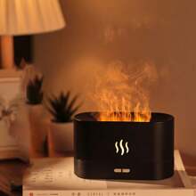 1pc Colorful Humidifier, Dynamic Sound Pickup Home Large Capacity Fog Volume, Air Aromatreatment Machine 3D Simulation Flame Aromatherapy Machine Home Desktop Indoor Diffuser Essential Oil Diffuser Automatic Spray Simulation Of Volcanic Flame Aromatherapy Machine