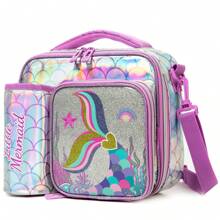 Lancheira Bolsa Para Crianças Meninas Com Alça De Ombro Destacável Para Creche Escola Unicórnio Rosa Lancheira Para Estudantes Da Escola - Kits de refeição - Ver 8