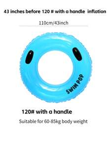 1 pieza Flotador inflable transparente para piscina y playa, accesorio perfecto para regalo de verano - Azul - Ver 7