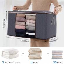 3 Pack Clothes Storage Bag Organizer - 深灰色 - 查看 4