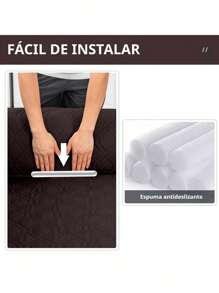 Living Room Cover 3 Pieces Double View Anti-Mite Protector, Sofa Cover - Brown - View 2