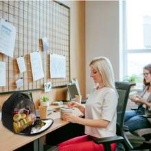 1 件防水隔热午餐袋，8L 大容量午餐盒，便携式冷藏袋，带手柄和拉链，适合旅行、工作、学校 - 送给女士的礼物，送给男士的礼物 - 黑色 - 查看 7