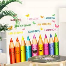 1 件 PVC 墙贴，卡通可爱草莓和花卉图案墙贴，适用于家庭、贴纸、墙贴、乙烯基贴花，用于家庭装饰、春季装饰品让您的家焕然一新、Rama 装饰贴纸礼物生日毕业 - 彩色 - 查看 15