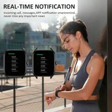 CHAONB 2.01英寸高清大屏智能手表，支持通话、信息预览、运动模式、自定义表盘、天气预报，男女通用设计，包含运动追踪、睡眠监测、健康追踪、蓝牙音乐、蓝牙拍照、社交应用通知、全天候心率监测等功能。