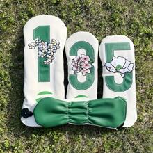 Master Design 高尔夫球杆 #1 #3 #5 木质杆头套 一号木球道木杆套 PU 皮革杆头套