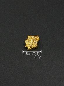 10 piezas de botones de metal vintage asimétricos y plisados, decoración versátil para abrigos, suéteres, trajes, uniformes y manualidades DIY