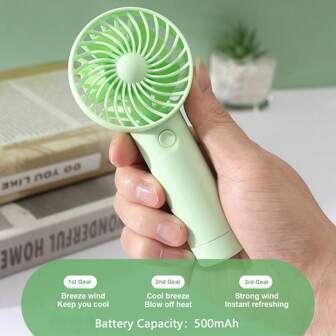 AOYI 迷你便携式手持风扇，可充电个人睫毛干燥风扇，500mAh 电池，3 档可调速，海滩配件，小型凉爽手持风扇，适合度假、通勤、女性化妆、办公室、户外、夏季必备