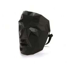 Cool Black Dress Mask, Costume Accessories Role-Playing Party Mask, Fashion U Fish Game Movie Theme Mask Triangle Circle Square Boss Performance Props - Multicolor - View 9