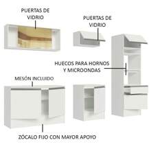 Mueble De Cocina Integral 240 Cm Diamante Madesa 06 - Blanco - Ver 5