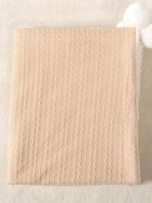 Customizable Name Embroidered Jacquard Knit Pom-Pom Baby Blanket, Infant Faux Sherpa Nap Mat, Baby Stroller Cover Blanket - Multicolor - View 14