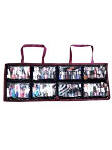 Bolsa Pasta Multiuso Porta Esmaltes Maquiagem Manicure Maquiadora até 120 frascos sem bolsão interno Nacional Estampada Exclusiva