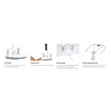New LED Desk Lamp With Fan, Desk Lamp For College Dorm Room, Desk Lamp With USB Charging Port, Adjustable And Dimming LED Four-Head Desk Light With Clock, Date, Pen Holders, Temperature - A - View 8