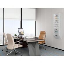 12 Tier A4 Mesh In Tray Wall Pocket File Holder Hanging Mail Organiser Magazine Storage Rack,White - White - View 6