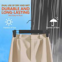 10-80 Pack Pack Clear Pants Hangers, Non-Slip Women's Skirt Hanger, Heavy Duty Slim Plastic Hanger, Space Saving Organizing Skirt Hanger With Clips For Pants, Skirts - 黑色 - 查看 6