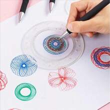 Juego de arte hecho a mano Spirograph de 22 piezas, set de papelería mágica de dibujo, set de reglas mágicas, juguete de dibujo, varios tipos de reglas de dibujo, plantillas de dibujo, patrones mágicos clásicos, regalo de cumpleaños, regalo de recompensa