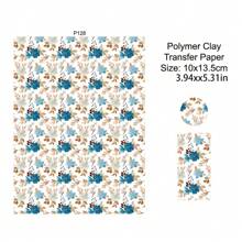 Natural Series Flowers Leaves Colored Pattern Polymer Clay Transfer Paper Disposable Stickers Printing Paper Earrings Making