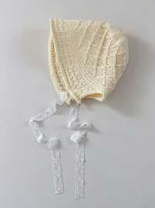 1pc Teenage Girl Sweet Straw Hat With Ribbon Decor, Versatile Bucket Hat Design For Sun Protection, Spring/Summer - Straw Bucket Hat - View 8