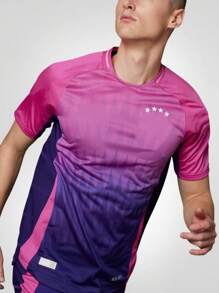 Alemania 2024 rosa  camiseta de fútbol púrpura pantalones cortos traje de entrenamiento ropa deportiva uniforme de fútbol ropa de secado rápido camiseta deportiva ligera y transpirable, perfecta para clubes de fans, perfecta para clubes de fans, - Morado - Ver 1