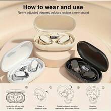 Compact 144-Language Translator Earbuds With Wireless & USB Charging Case - Secure Fit For Travel & Business, Supports Music & Calls - 黑色 - 查看 4
