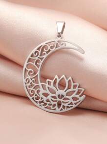 1 件不锈钢花卉莲花吊坠，经典复古美丽优雅，可用作项链、钥匙扣、DIY 珠宝配件，适合作为礼物 - 蓮花系列 - 查看 2